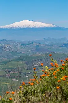 Mount Etna Prints: The awe inspiring Mount Etna, UNESCO World Heritage Site and Europes tallest active volcano