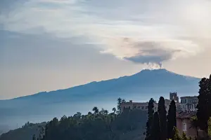 The awe inspiring Mount Etna, UNESCO World Heritage Site and Europes tallest active volcano