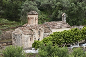 Ayios Nikolaos Byzantine church, near Samonas, White Mountains (Lefka Ori), Chania region, Crete, Greek Islands, Greece, Europe