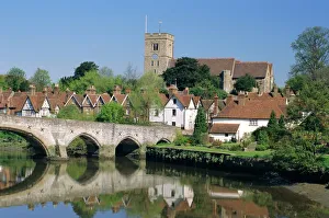Kent Prints: Aylesford and the River Medway near Maidstone, Kent, England, UK, Europe