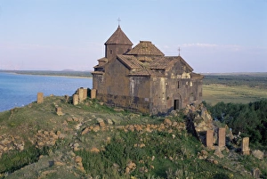 Armenian Prints: Ayrivank, Lake Sevan, Armenia, Central Asia, Asia