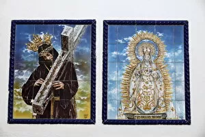 Images Dated 13th April 2011: Azulejo mosaic tilework panels, Arcos de la Frontera, Andalucia, Spain, Europe