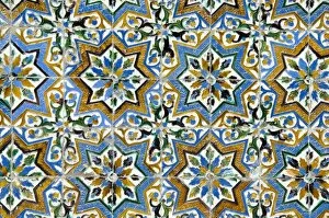 Back Ground Collection: Azulejos tiles in the Mudejar style