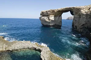 Sea Scape Prints: The Azure Window at Dwejra Point, Gozo, Malta, Mediterranean, Europe
