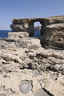 Eroded Prints: The Azure Window at Dwejra Point, Gozo, Malta, Europe
