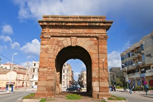 Algeria Prints: Bab El Tenes, old entrance gate to the town of Cherchell, Algeria, North Africa, Africa