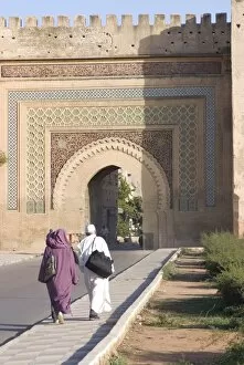 Bab Khemissa, one of the city gates, Meknes, Morocco, North Africa, Africa
