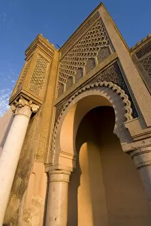 Images Dated 6th November 2007: Bab Mansour, one of the city gates, Meknes, Morocco, North Africa, Africa