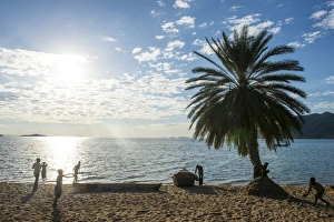 Malawi Prints: Backlight of Cape Malcear, Lake Malawi, Malawi, Africa