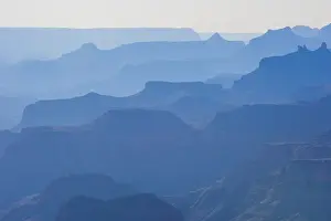 Grand Canyon Prints: Backlight of the cliffs of the Grand Canyon