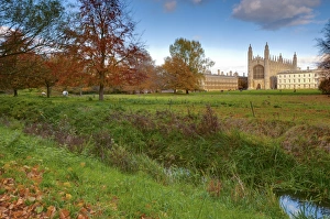 Chapel Prints: The Backs, Kings College Chapel, Cambridge, Cambridgeshire, England
