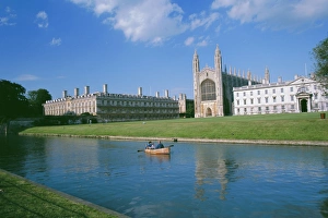 The Backs of the River Cam and Kings College Chapel, Cambridge, Cambridgeshire