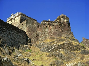 Badal Mahal (Cloud Palace) on peak of a rocky outcrop, Kumbalgarh Fort