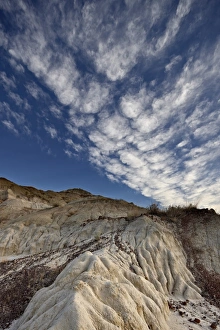 Albert A Prints: Badlands with clouds, Dinosaur Provincial Park