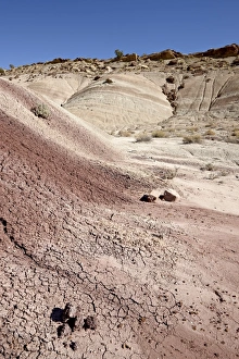 Land Form Prints: Badlands with maroon color, Capitol Reef National Park