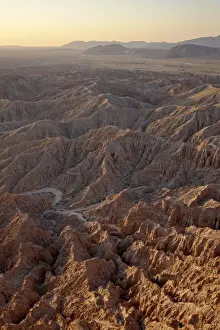 Red Rocks Prints: Badlands at sunrise from Fonts Point, Anza-Borrego Desert State Park