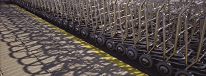 Images Dated 6th November 2009: Baggage trolleys, Ibiza Airport, Spain, Europe
