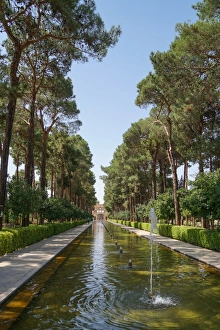 Typically Iranian Prints: Bagh-e Dolat garden, Yazd, Iran, Middle East