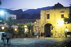 Scopello Prints: Baglio at dusk, Scopello, Castellamare del Golfo, Sicity, Italy, Europe