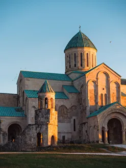 Bagrati Cathedral at sunrise, Kutaisi, Imereti, Sakartvelo (Georgia), Central Asia, Asia