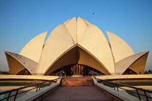 Indian Culture Gallery: Bahai House of Worship known as the The Lotus Temple, New Delhi, Delhi, India, Asia