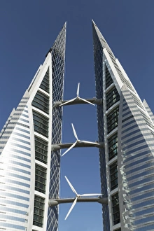 Office Block Prints: Bahrain World Trade Center, Manama, Bahrain, Middle East