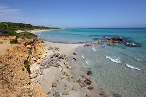 Puglia Prints: Baia dei Turchi beach in summer, near Otranto, Lecce province, Puglia, Italy, Europe