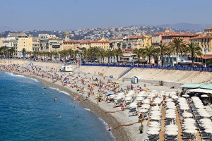 Baie des Anges and Promenade Anglais, Nice, Alpes Maritimes, Provence, Cote d Azur, French Riviera, France, Mediterranean, Europe