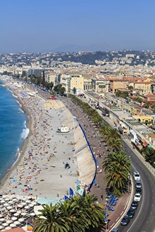 Baie des Anges and Promenade Anglais, Nice, Alpes Maritimes, Provence, Cote d Azur, French Riviera, France, Mediterranean, Europe