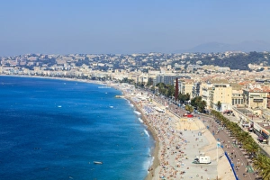 Baie des Anges and Promenade Anglais, Nice, Alpes Maritimes, Provence, Cote d Azur, French Riviera, France, Mediterranean, Europe