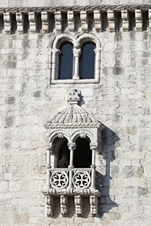 Balconies Prints: Balcony of Torre de Belem, UNESCO World Heritage Site, Belem, Lisbon, Portugal, Europe