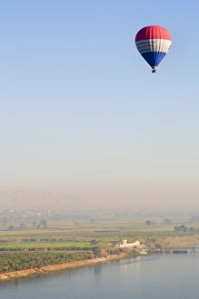 Liberty Prints: Balloon over the River Nile, Luxor, Egypt, North Africa, Africa