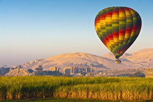 Hot Air Balloon Prints: Ballooning near the Valley of the Kings, Thebes, Egypt, North Africa, Africa