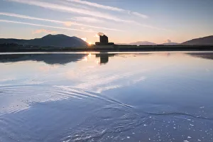 Typically Irish Prints: Ballycarbery Castle by the sea, Cahersiveen, County Kerry, Munster, Republic of Ireland