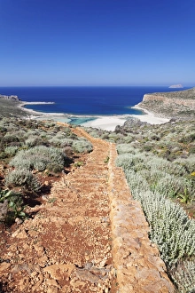 Blue Sea Prints: Balos Bay, Gramvousa Peninsula, Crete, Greek Islands, Greece, Europe