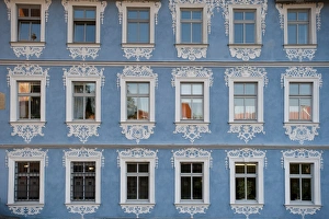 Blue And White Prints: Bamberg, Bavaria, Germany, Europe