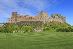 Forts Prints: Bamburgh Castle under a blue summer sky, Bamburgh, Northumberland, England, United Kingdom