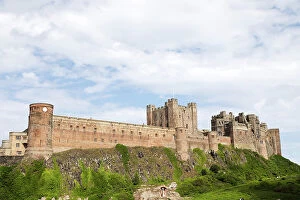 Fort Collection: Bamburgh Castle, a hilltop fortress and Grade I Listed Building, Bamburgh, Northumberland