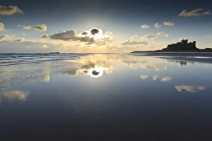 Low Tide Prints: Bamburgh and Farne Island winter reflections