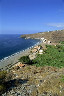 La Gomera Prints: Banana plantations, Santiago, La Gomera, Canary Islands, Spain, Atlantic Ocean, Europe
