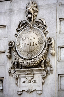 Banking Prints: Banca d Italia, Milan, Lombardy, Italy, Europe