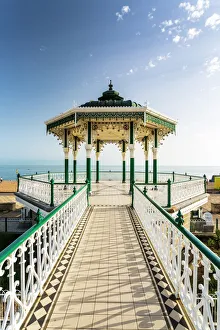 Pavilion Prints: Bandstand at Brighton Beach Seafront, Brighton, East Sussex, England, United Kingdom
