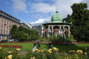 Gardens Prints: Bandstand in Festplassen, Bergen, Norway, Scandinavia, Europe