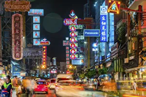 Bangkok at night, Bangkok, Thailand, Southeast Asia, Asia