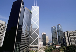 Financial Prints: Bank of China Building in centre, Central, Hong Kong Island, Hong Kong, China, Asia