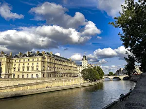 Ile De La Cite Prints: Bank of the River Seine, Ile de la Cite, and Palais de Justice, Paris, France, Europe