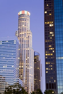 Office Block Prints: US Bank tower in Los Angeles, California, United States of America, North America