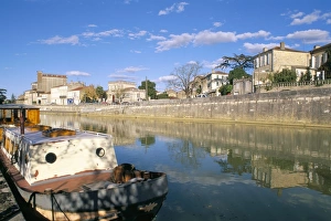 Gascoigne Prints: On the banks of the Baize River, village of Condom, Gers, Gascoigne (Gascony)