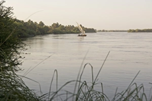 Sudan Prints: Banks of Nile River at Kerma, Nubian village, Sudan, Africa