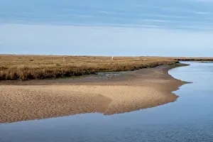 Curve Prints: The banks of the River Glaven, with marshes beyond